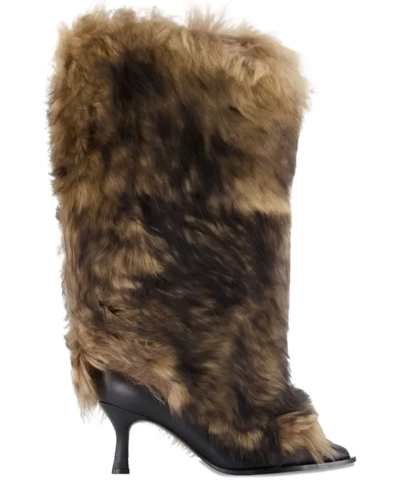 UGG x Ambush fur heeled boots - Braun Braun