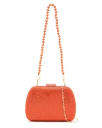 Serpui Clutch mit Kristallen Orange