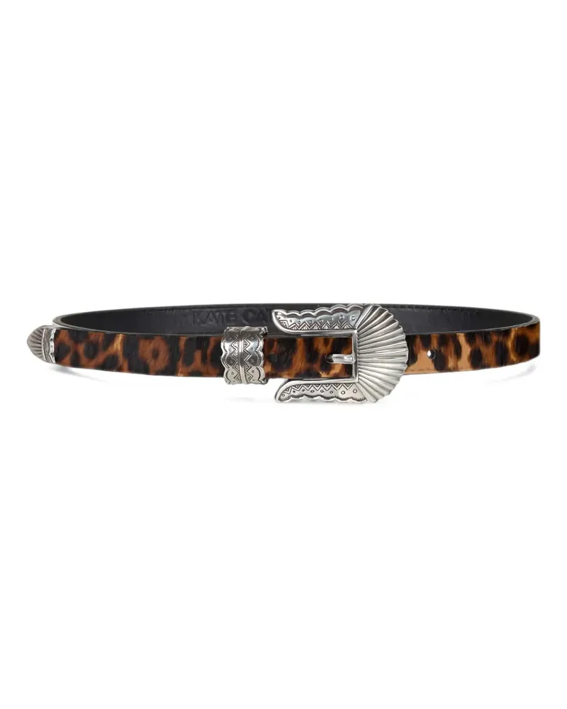 Kate Cate Kim Gürtel mit Leopardenprint - Braun Braun