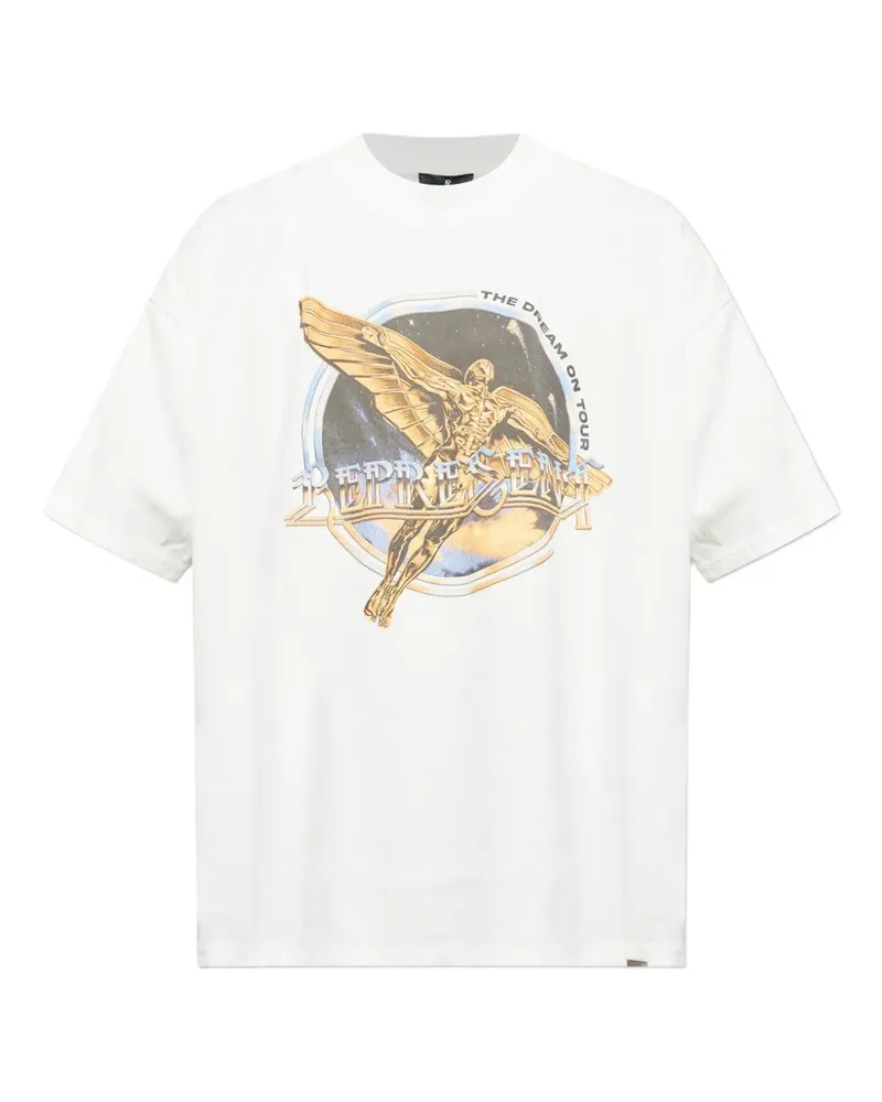REPRESENT T-Shirt mit grafischem Print - Weiß Weiß