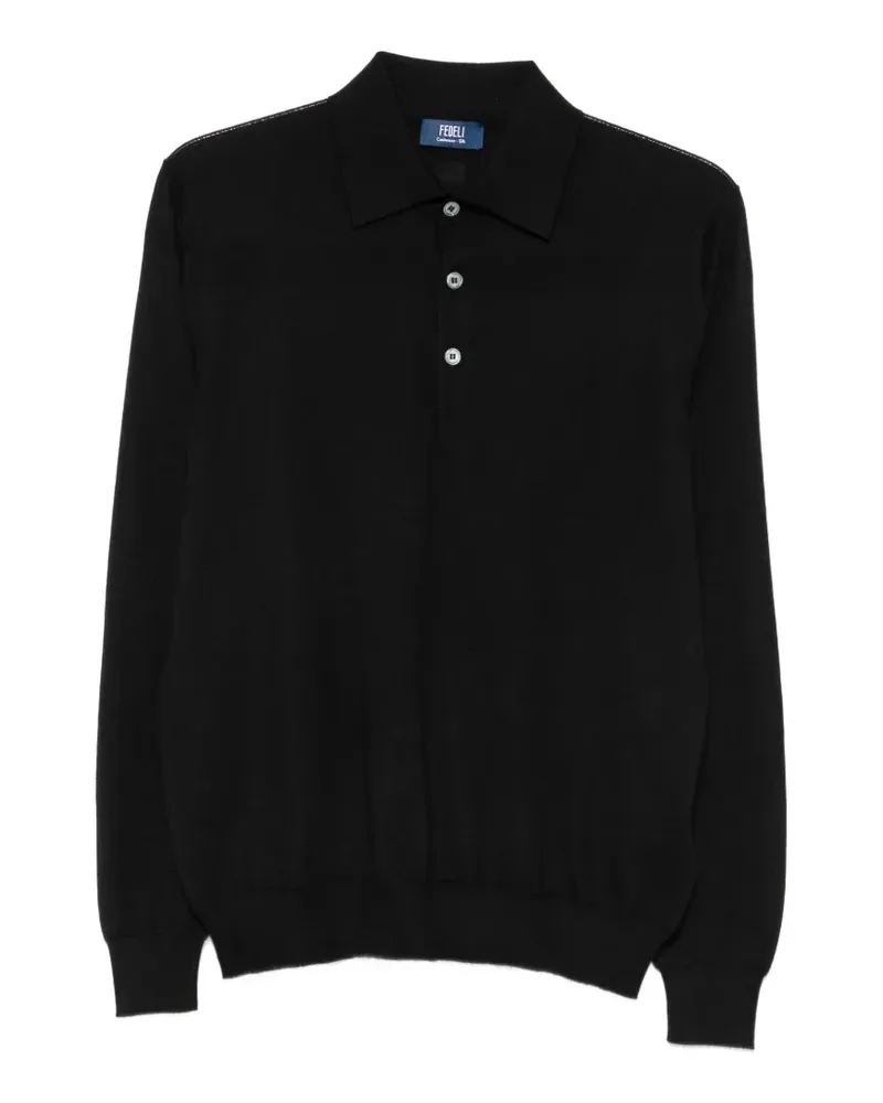 Fedeli Langärmeliger Pullover - Schwarz Schwarz