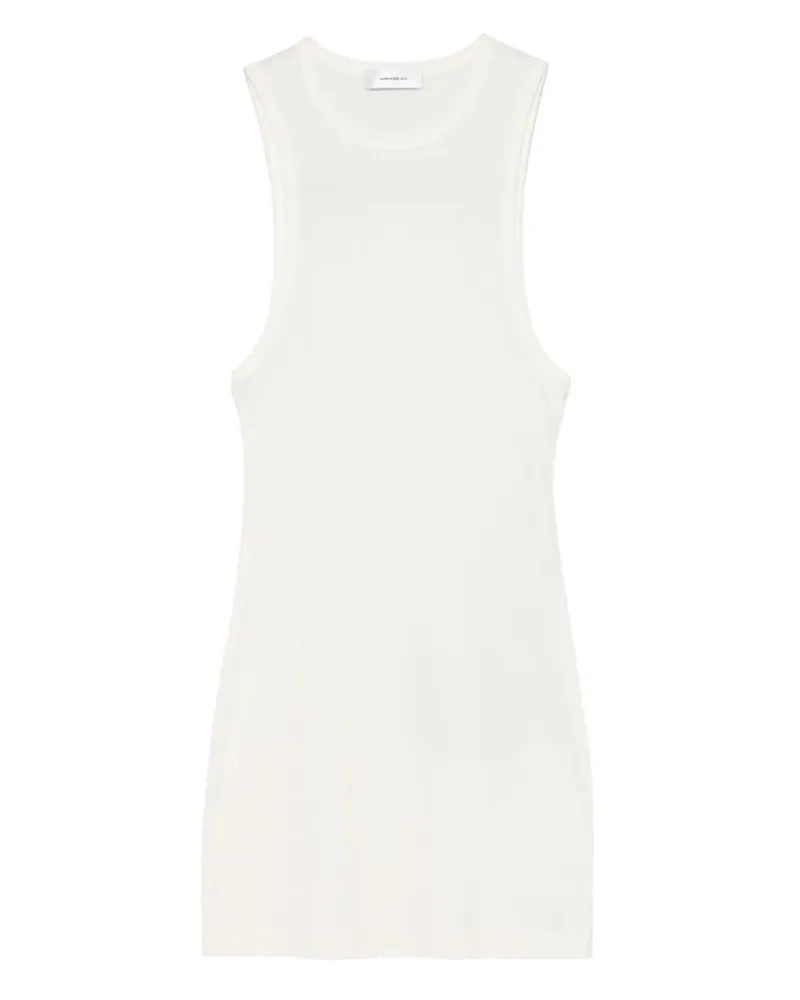 WARDROBE.NYC Geripptes Racer Tanktop - Weiß Weiß