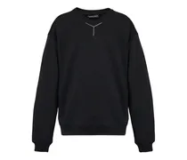 Pullover mit Logo-Schild - Schwarz