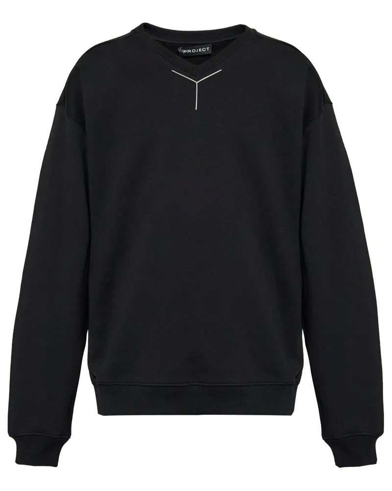 Y/PROJECT Pullover mit Logo-Schild - Schwarz Schwarz
