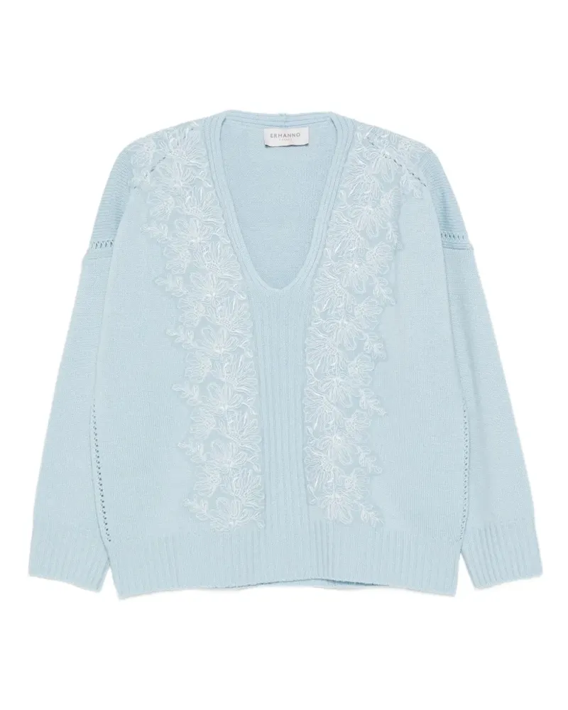 Ermanno Scervino Pullover mit V-Ausschnitt - Blau Blau