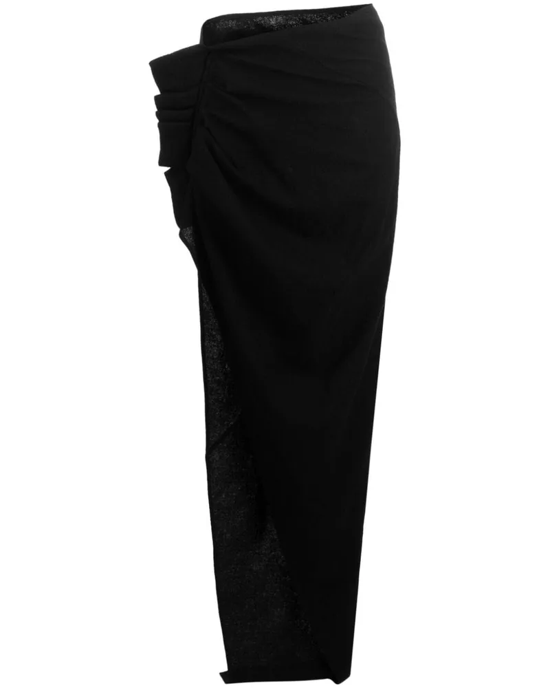 Rick Owens Klassischer Midirock - Schwarz Schwarz