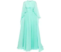 Drapiertes Abendkleid aus Chiffon - Grün