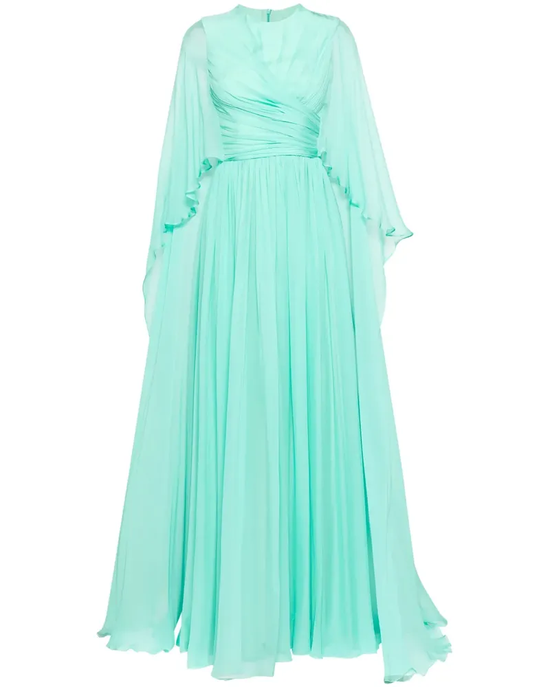 Zuhair Murad Drapiertes Abendkleid aus Chiffon - Grün Grün