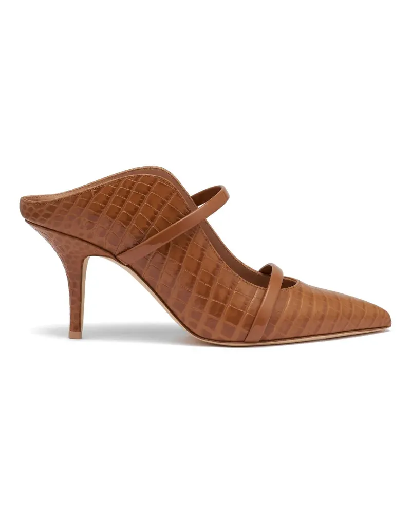 Malone Souliers Maureen Mules mit Prägung - Braun Braun
