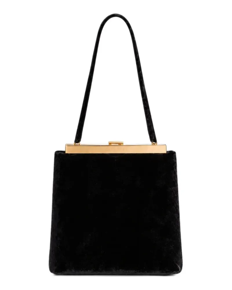 Alberta Ferretti Mini-Tasche mit Samtrahmen - Schwarz Schwarz