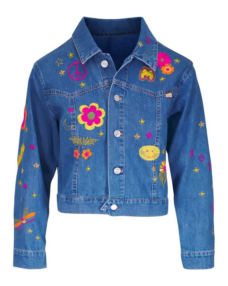 Mother The Heyday embroidered denim jacket - Blau Blau