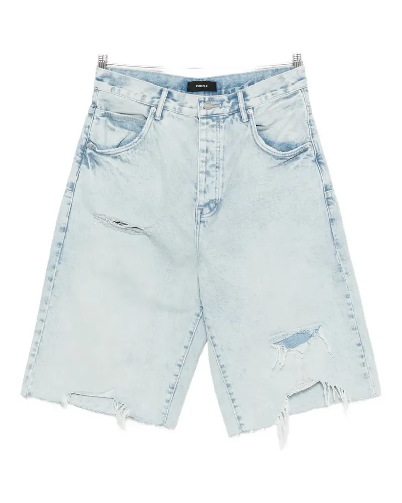 PURPLE BRAND Blowout wide-leg shorts - Blau Blau