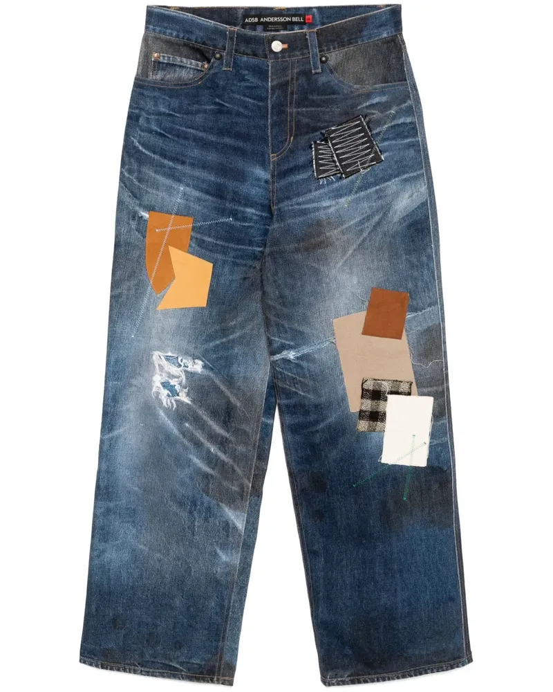 Andersson Bell Jeans im Patchwork-Look - Blau Blau