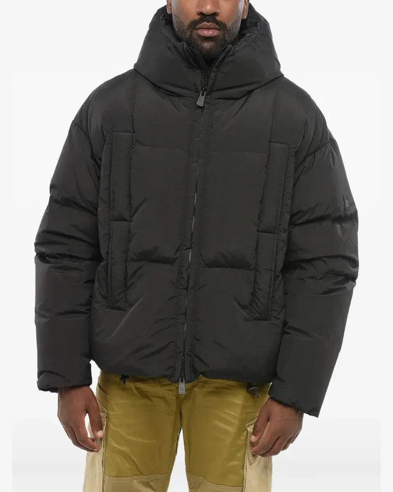 Bacon logo-patch hooded jacket - Schwarz Schwarz