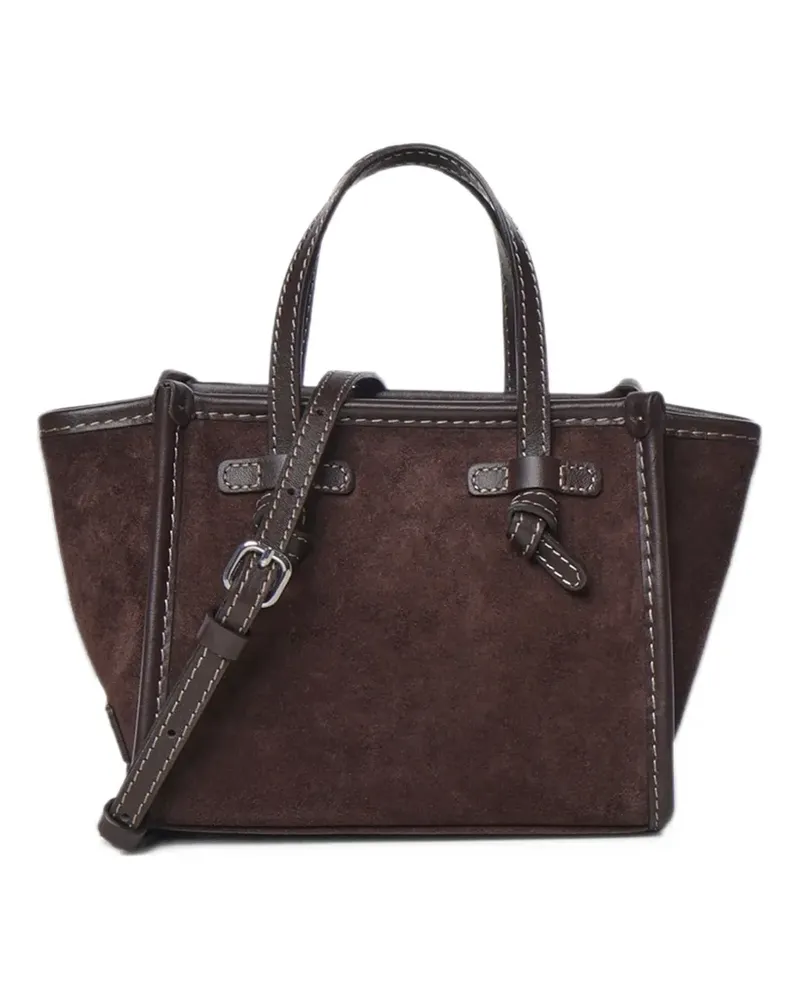 Gianni Chiarini small Miss Marcella suede tote bag - Braun Braun