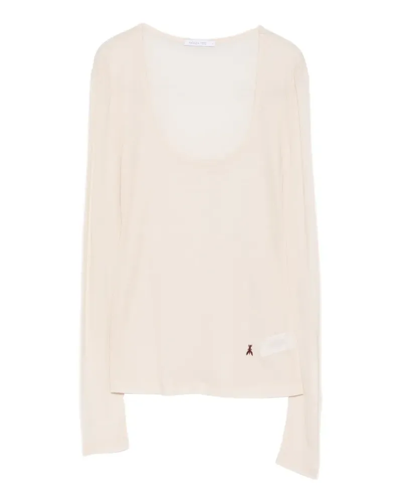 Patrizia Pepe long-sleeve layered top - Nude Nude
