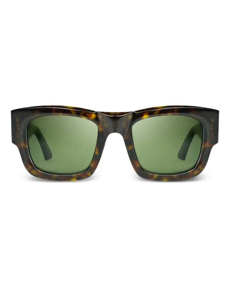 Bugatti Eckige Sonnenbrille in Schildpattoptik - Braun Braun