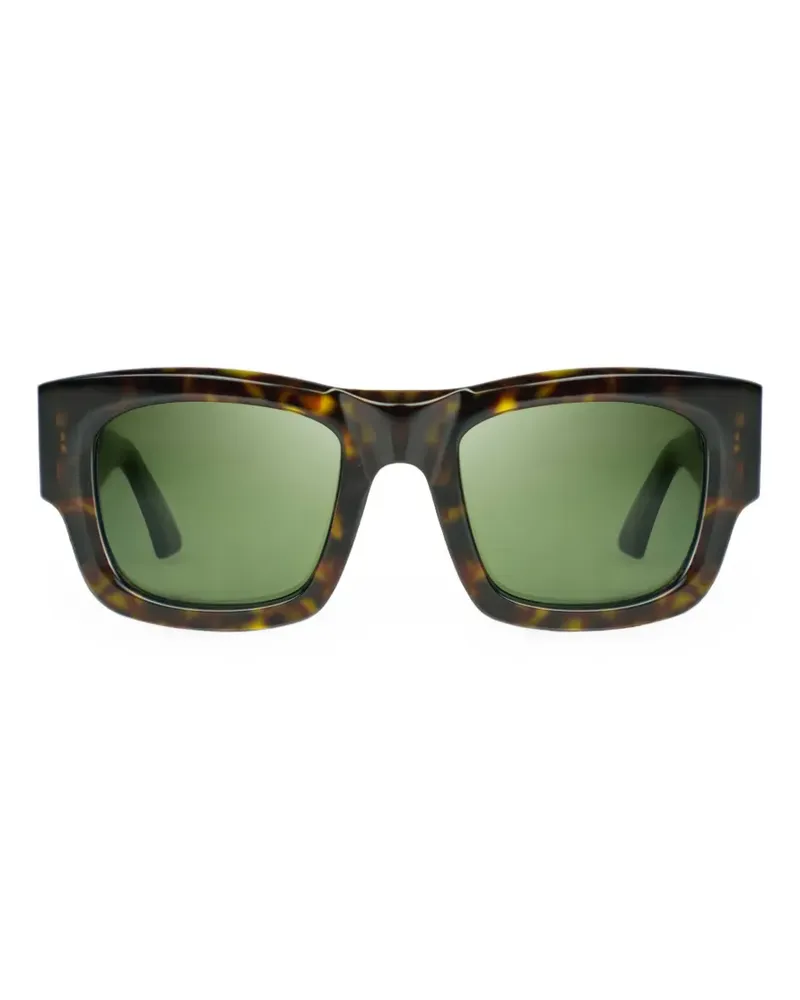 Bugatti tortoiseshell-effect rectangle-frame sunglasses - Braun Braun