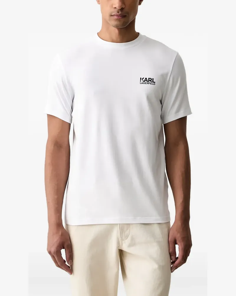 Karl Lagerfeld T-Shirt mit Logo-Print - Weiß Weiß