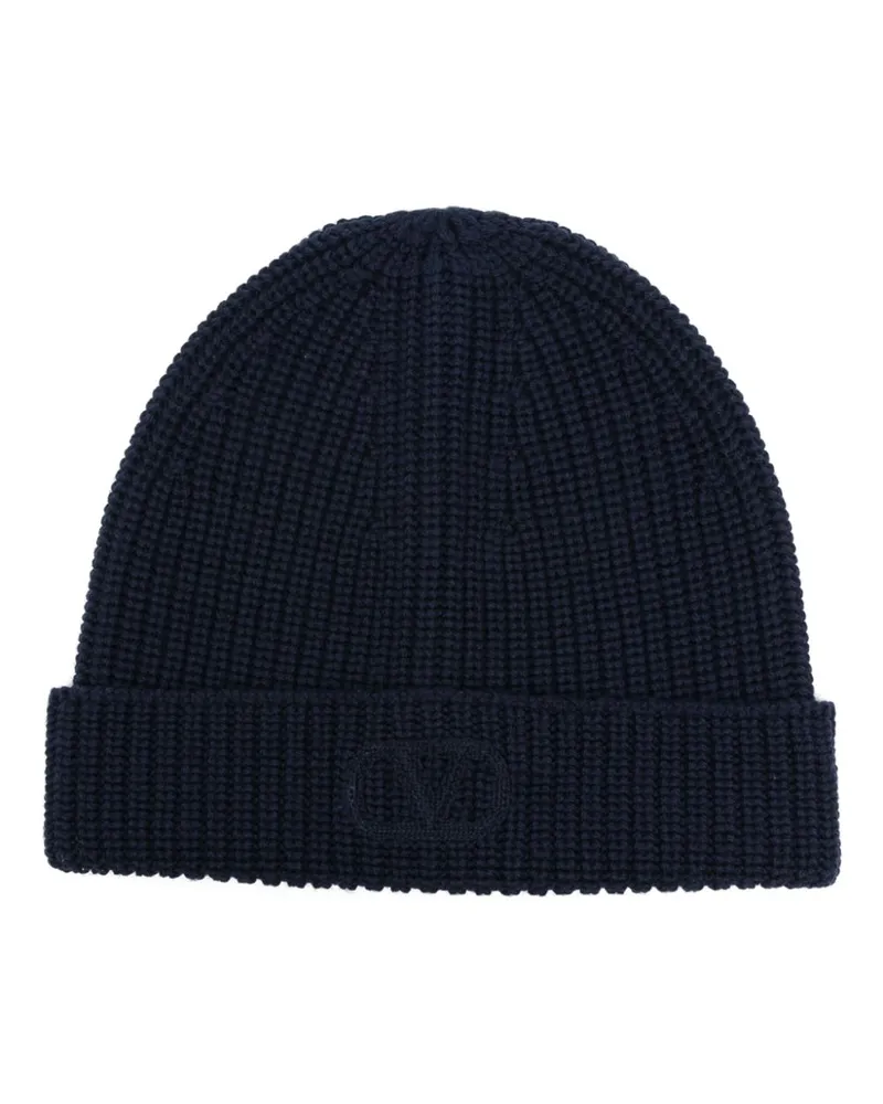 Valentino Garavani Beanie mit VLogo - Blau Blau