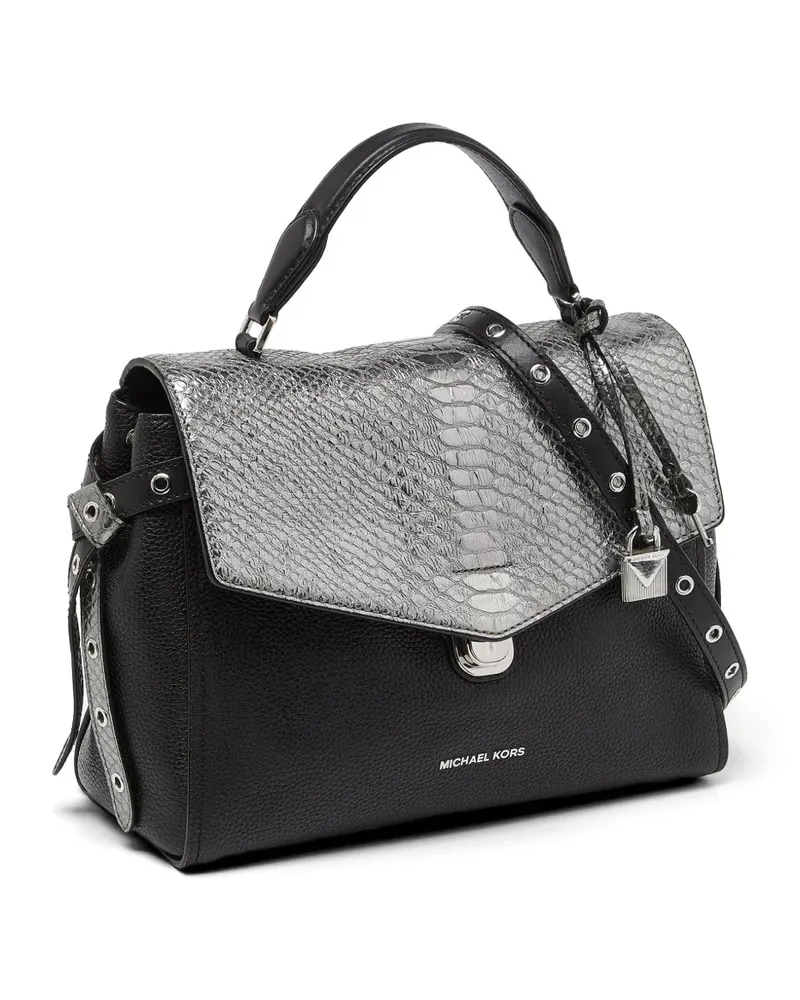Michael Kors Bristol Tote Bag mit Schlangen-Effekt - Schwarz Schwarz
