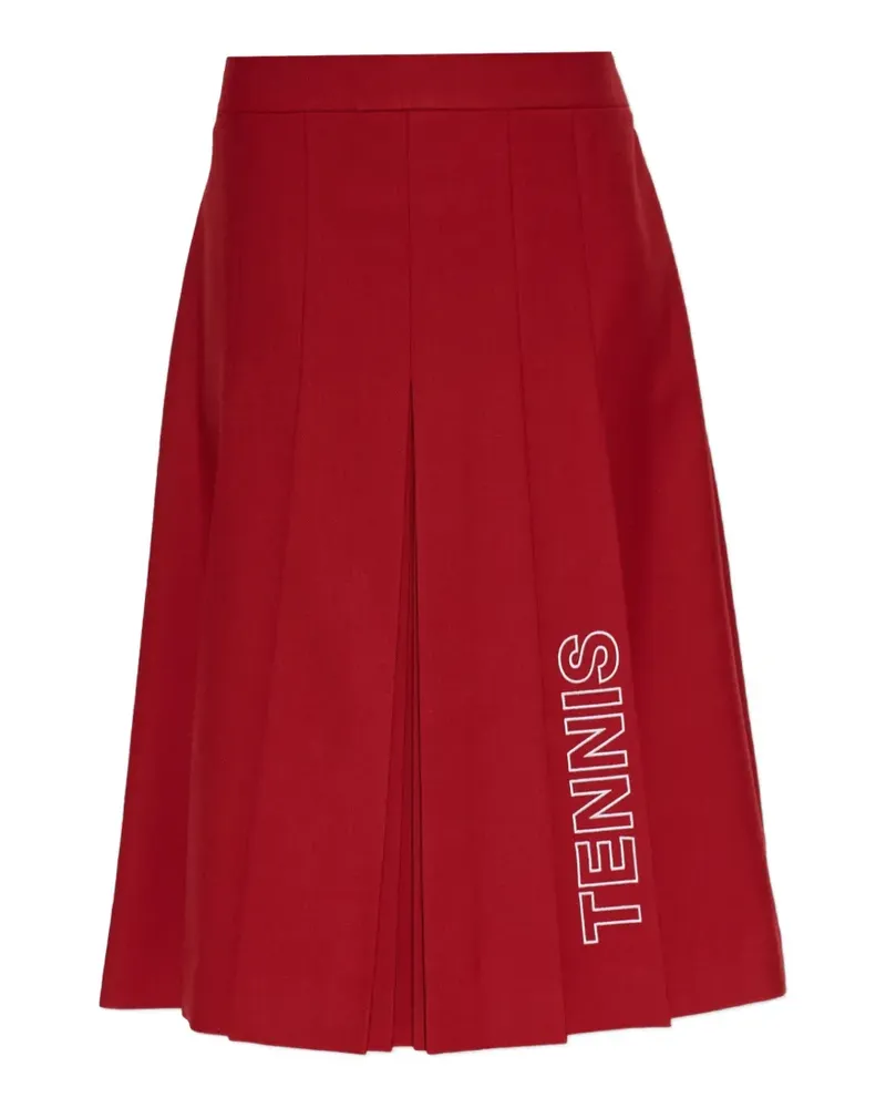 Lacoste Runway Midirock mit Stickerei - Rot Rot