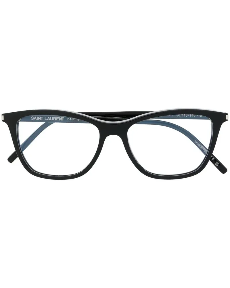 Saint Laurent Brille mit breitem Gestell - Schwarz Schwarz