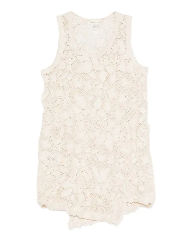 Comme des Garçons floral-lace tank top - Nude Nude
