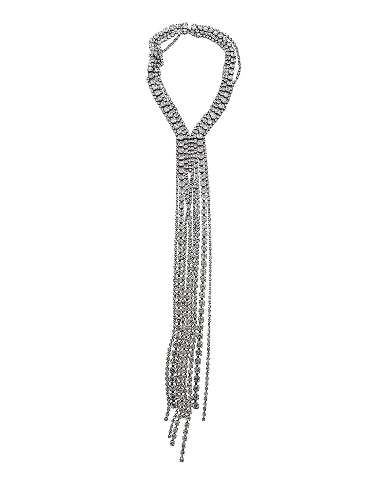 Helene Zubeldia Halskette mit Strass - Silber Silber