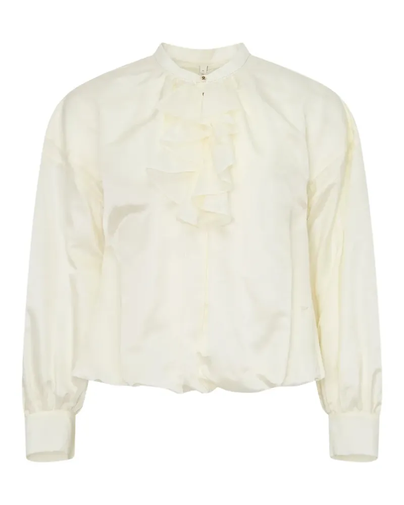 Renli Su ruffled long-sleeve blouse - Weiß Weiß