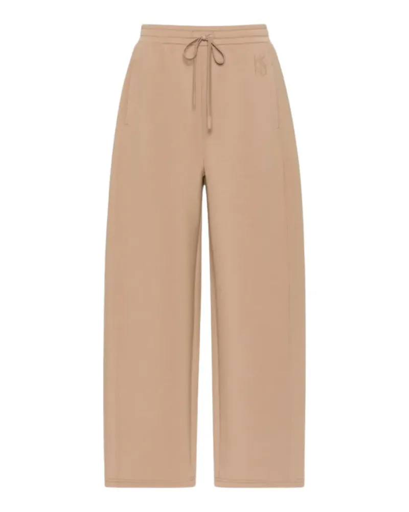 Max Mara scuba jersey barrel-leg trousers - tocabbo - Nude Nude