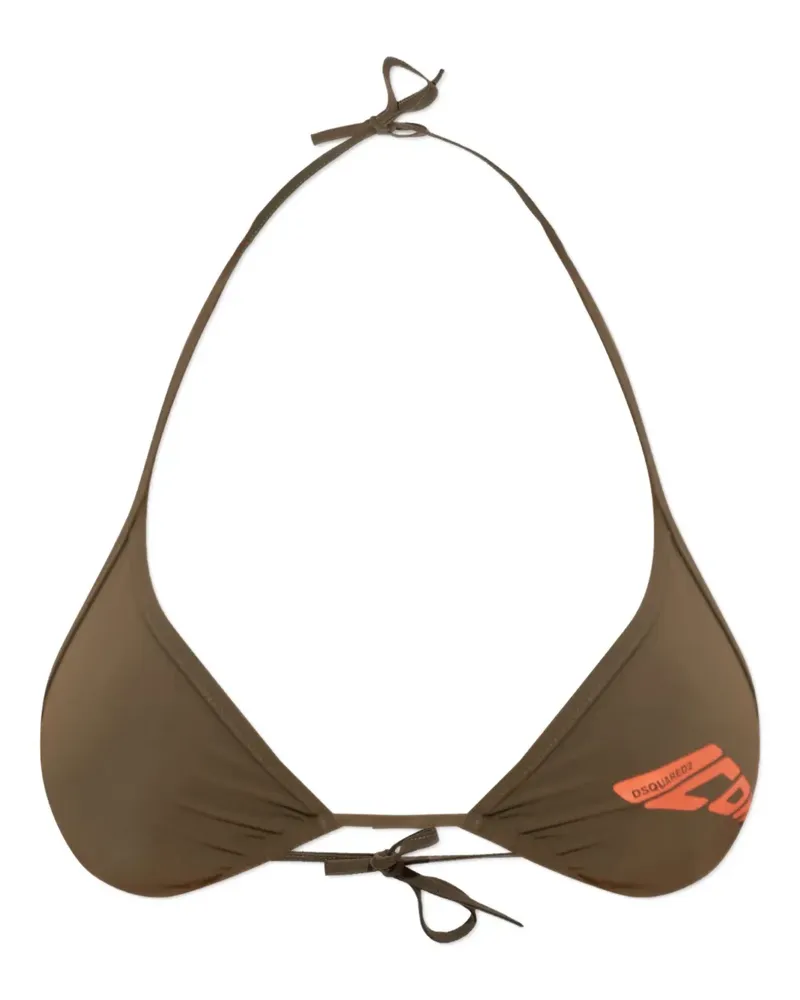 Dsquared2 Triangel-BH mit Logo-Print - Grün Grün
