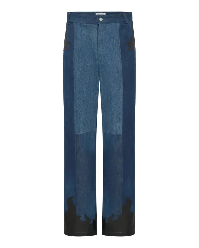 Marine Serre wide-leg jeans - Blau Blau