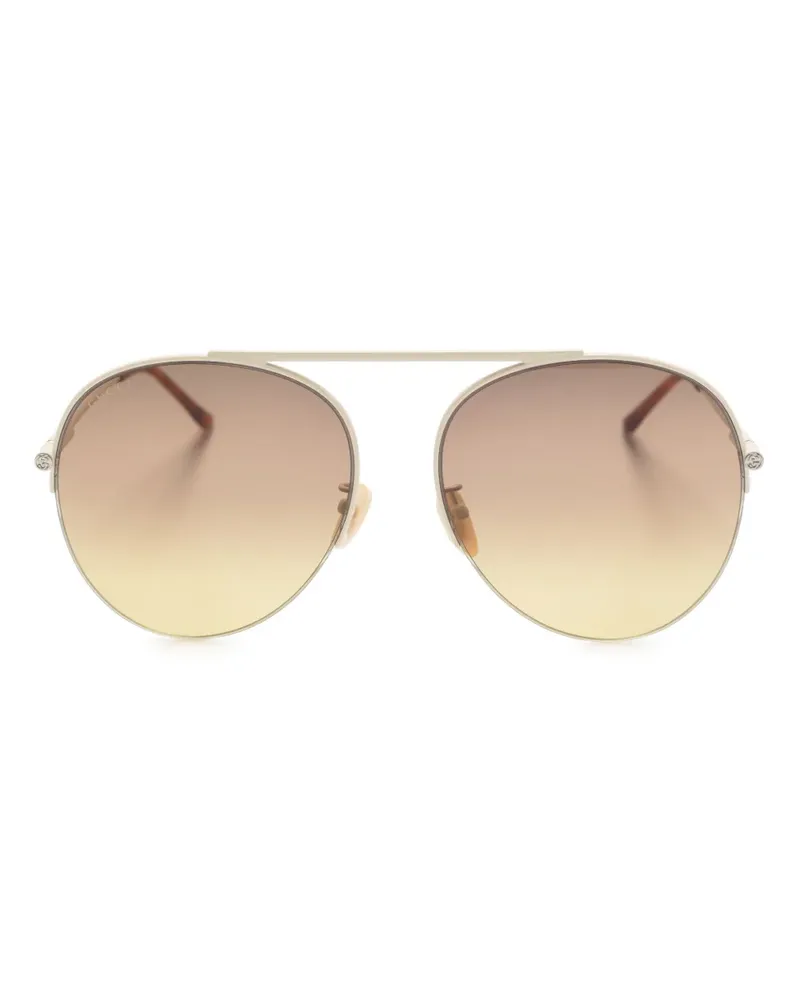 Gucci Runde Sonnenbrille mit Farbverlauf - Nude Nude