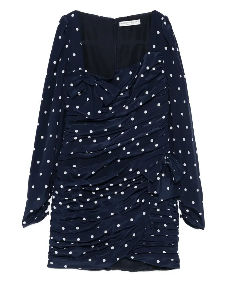 Alessandra Rich Gepunktetes Minikleid - Blau Blau