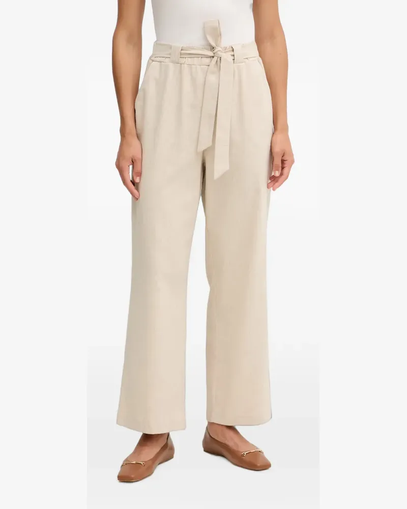 Joseph Ribkoff belted straight-leg trousers - Nude Nude