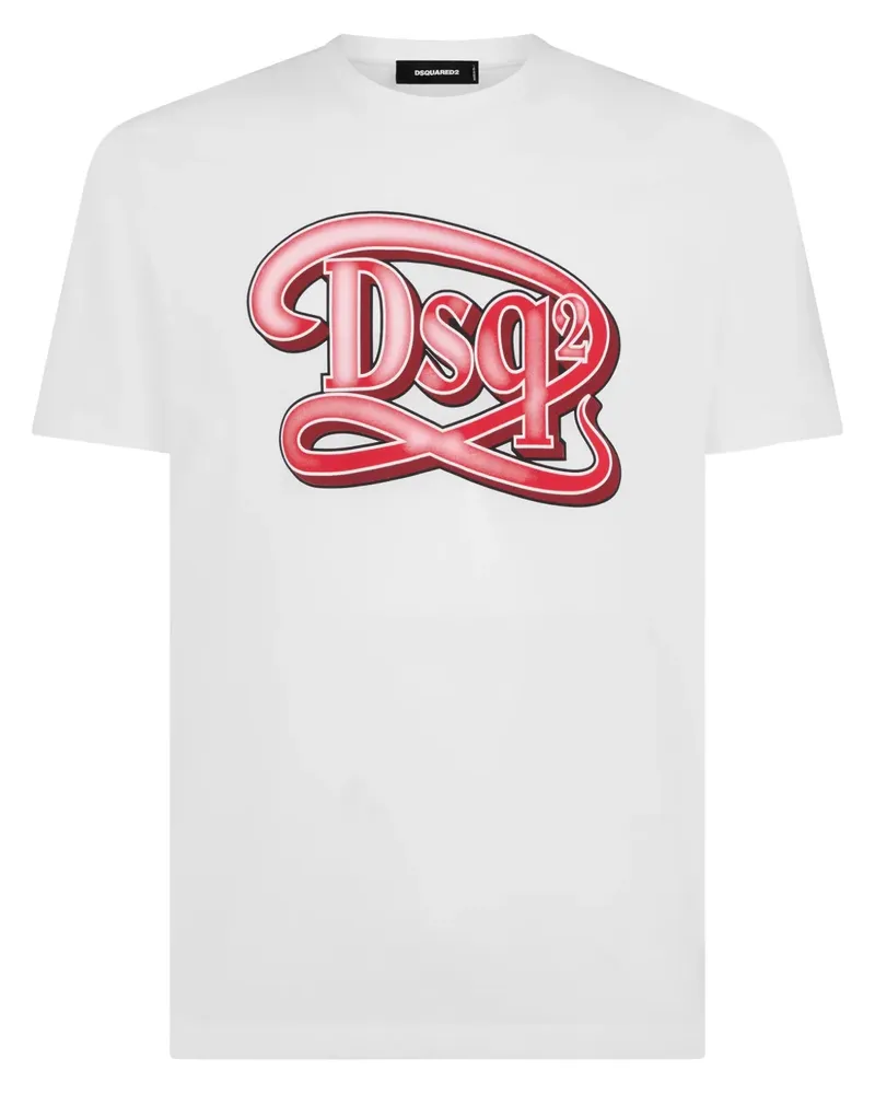 Dsquared2 T-Shirt mit Logo-Print - Weiß Weiß