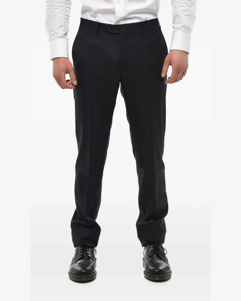 Corneliani Academy belt-loop trousers - Blau Blau