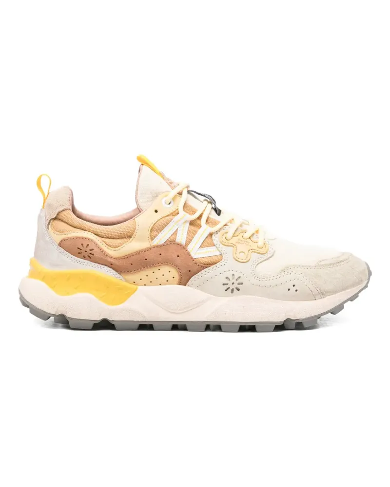 Flower MOUNTAIN Yamano 3 perforated panelled sneakers - Nude Nude