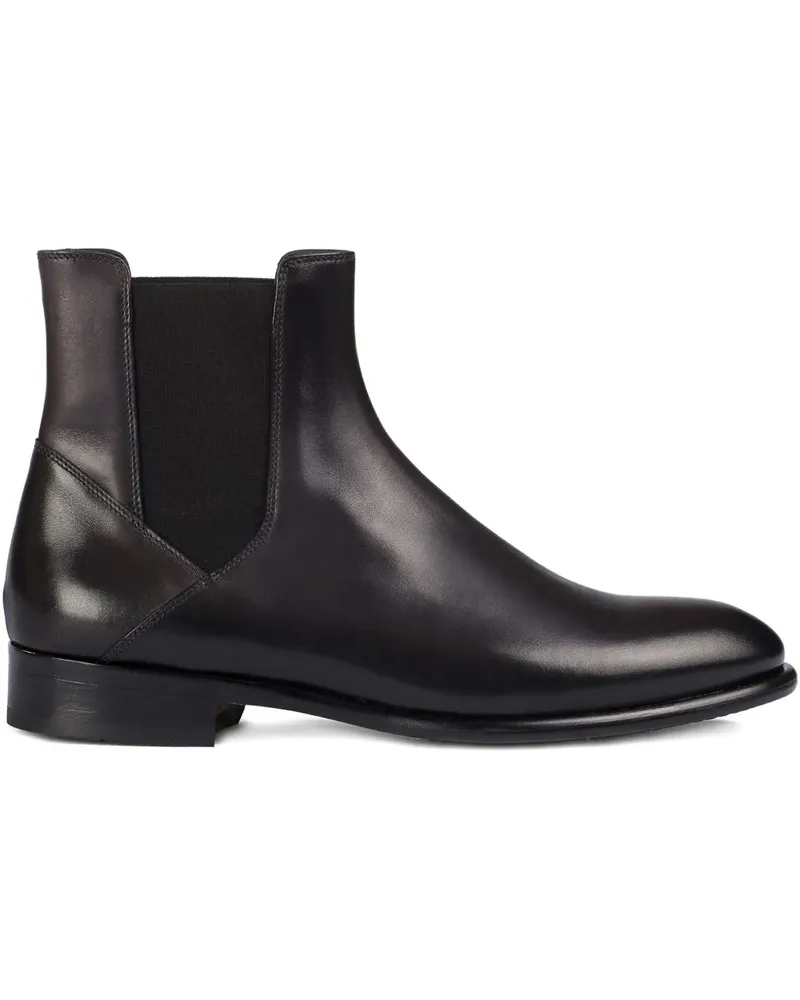 Doucal´s Chelsea-Boots mit elastischen Einsätzen - Schwarz Schwarz