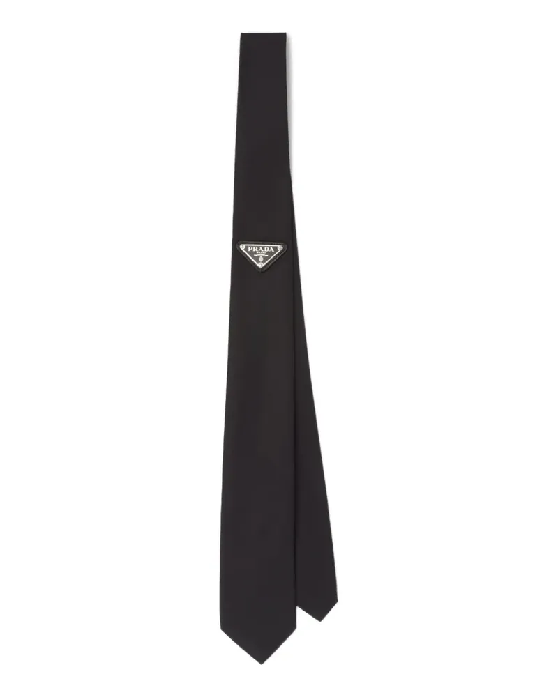 Prada triangle tie - Schwarz Schwarz