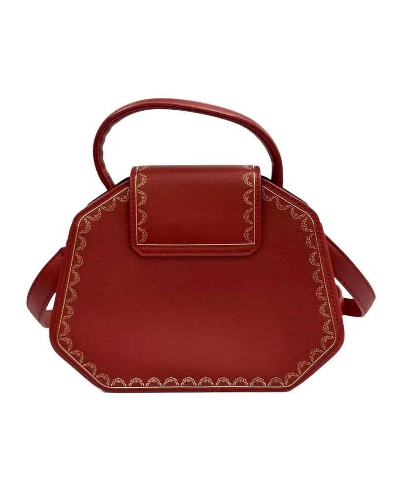Cartier 2020 Smooth Calfskin Guirlande De  Top Handle Bag crossbody bag - Rot Rot