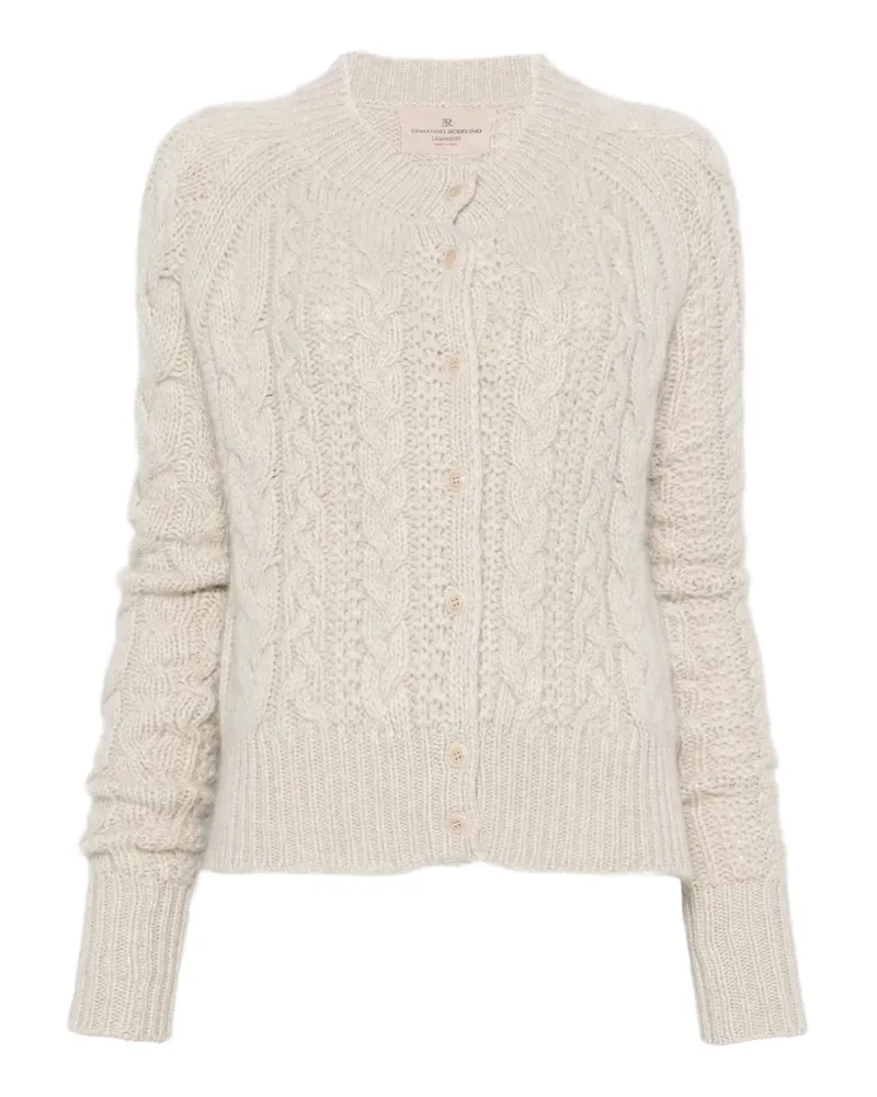 Ermanno Scervino Cardigan mit Zopfmuster - Grau Grau