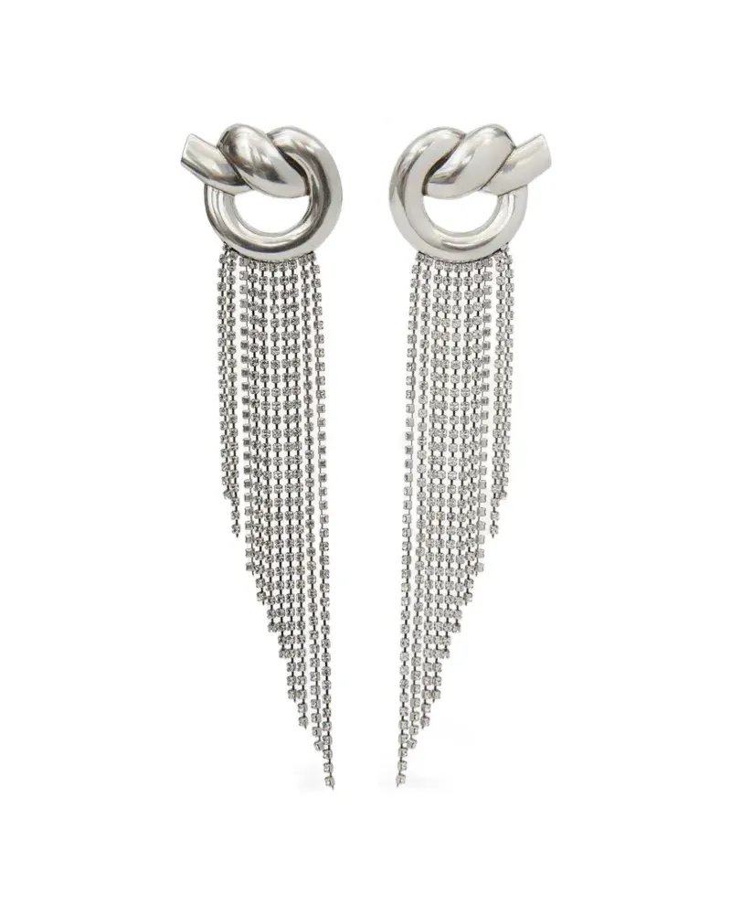 Isabel Marant Ohrringe mit Strass und Knotendetail - Silber Silber
