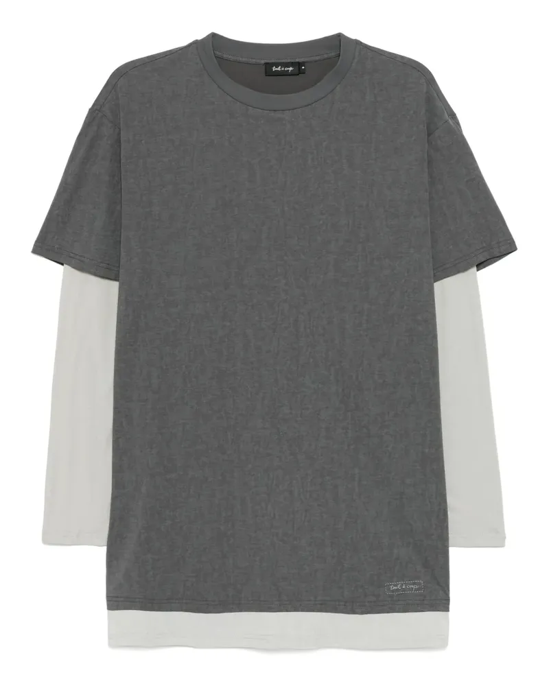 Tout a Coup T-Shirt im Layering-Look - Grau Grau