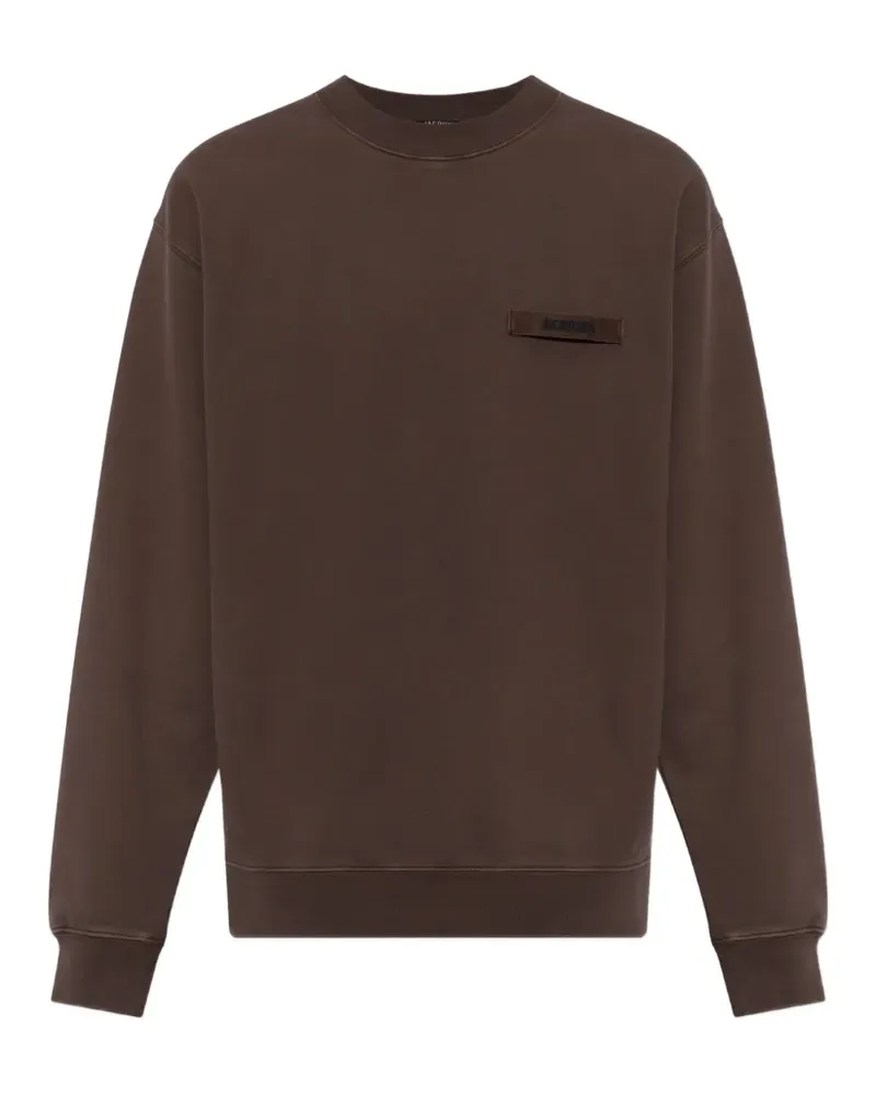 Jacquemus logo-patch sweatshirt - Braun Braun