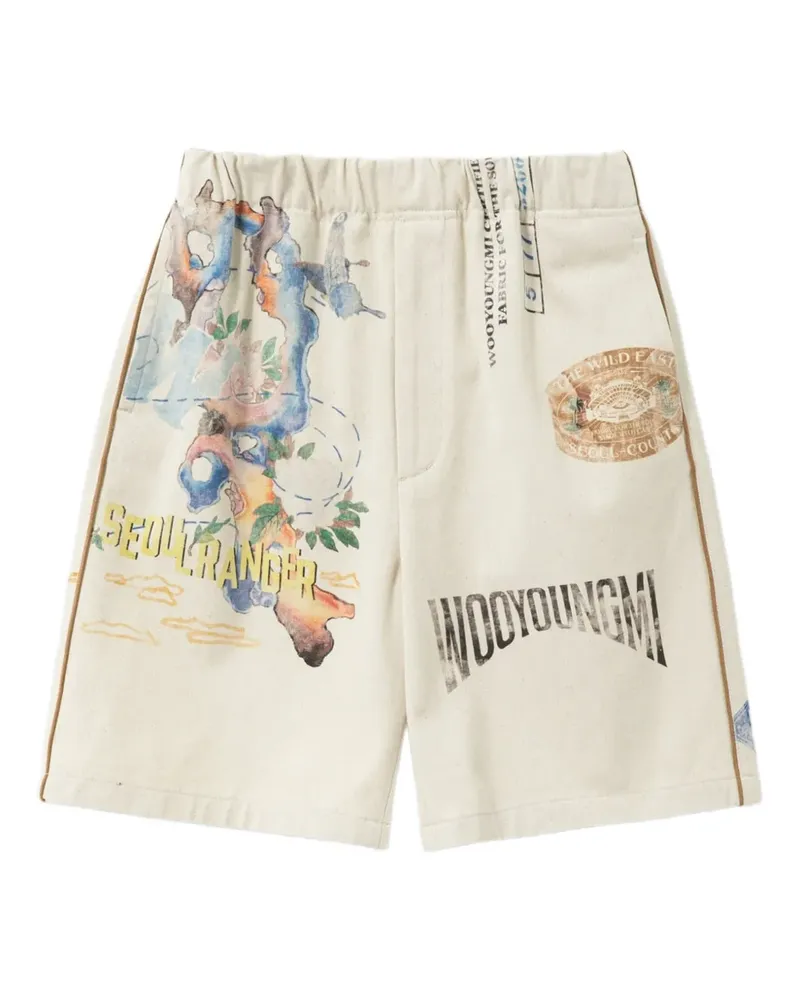 Wooyoungmi Shorts mit grafischem Print - Nude Nude