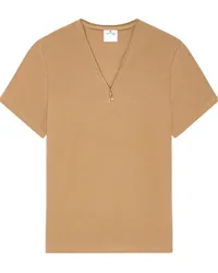 Courrèges T-Shirt mit Logo-Stickerei Nude