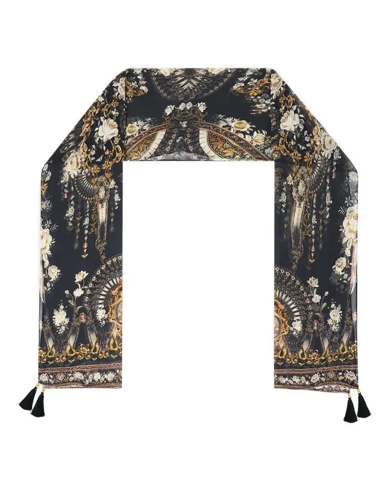 Camilla Flamenco folklore scarf - Schwarz Schwarz