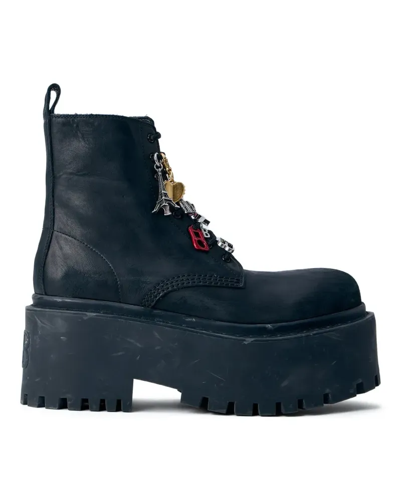 Balenciaga charm-embellished platform ankle boots - Schwarz Schwarz